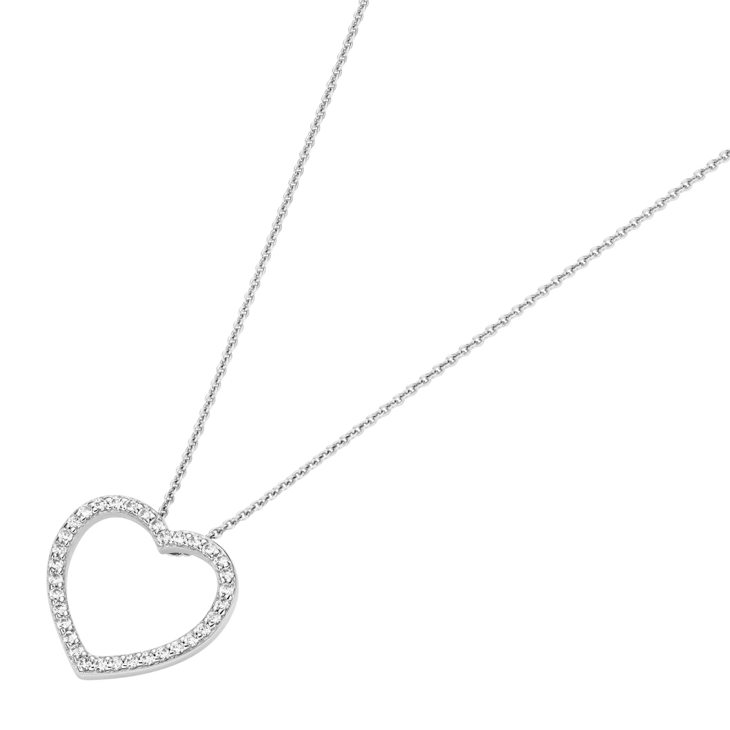 Giorgio Martello Herz mit Kette Zirkonia