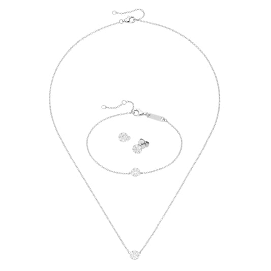 Giorgio Martello Set Kette Armband Ohrstecker Zirkonia