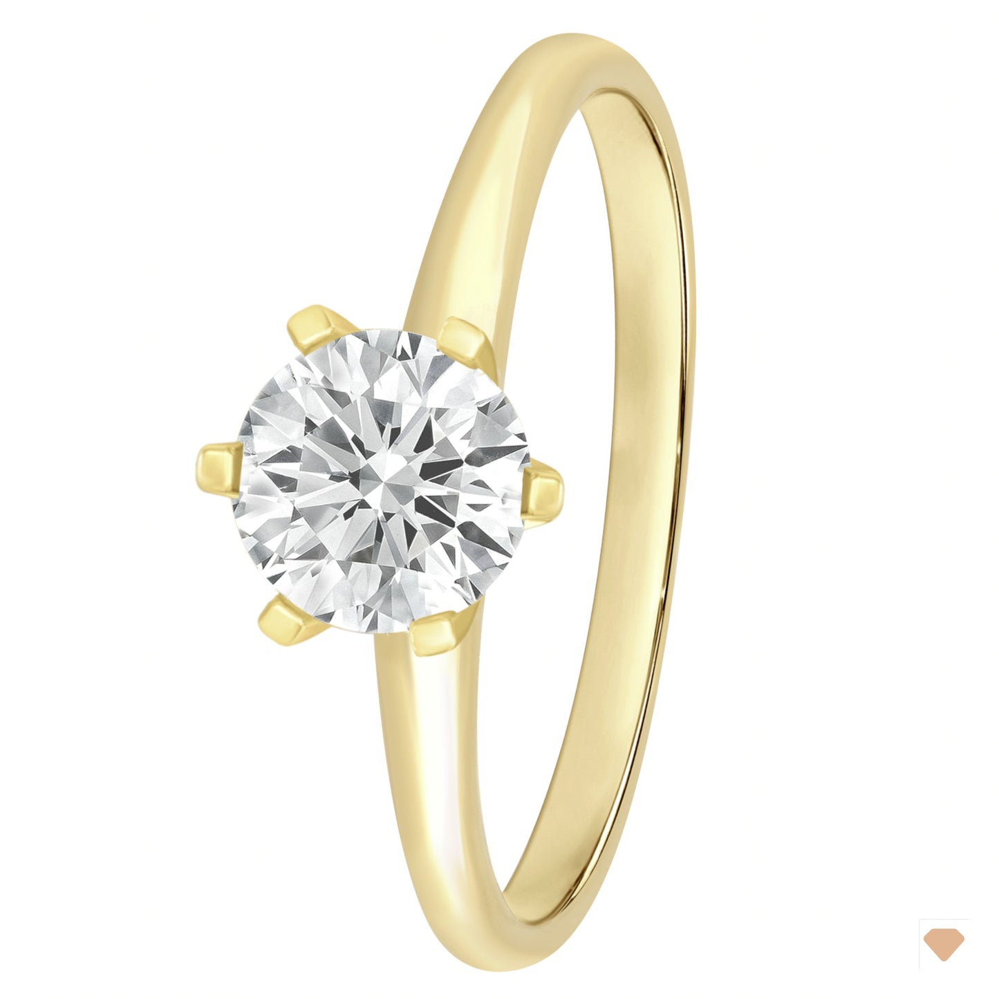 Labordiamant-Ring 1,00 Carat aus 585/- Gold mit IGI-Zertifikat