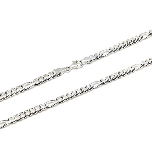 Figarokette 6mm 925/- Sterlingsilber 65cm