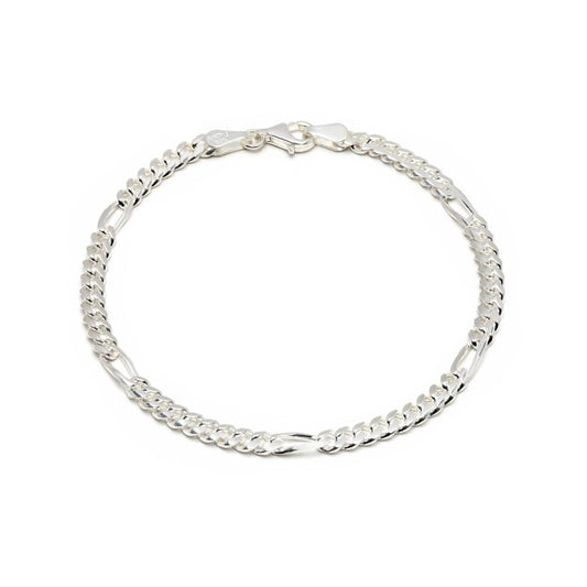 Figaroarmband 4mm 925/- Sterlingsilber