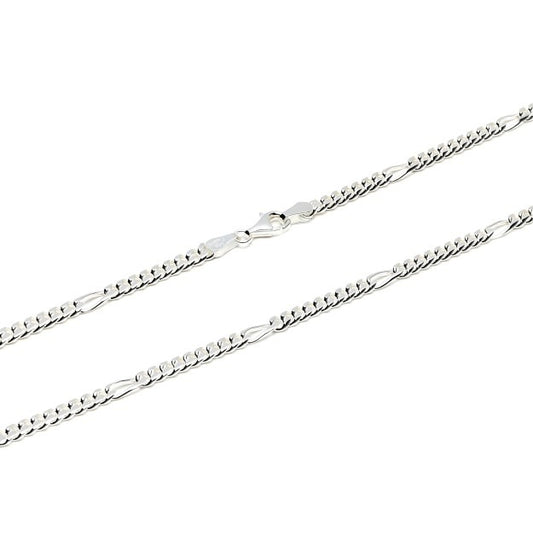 Figarokette 4mm 925/- Sterlingsilber 55cm