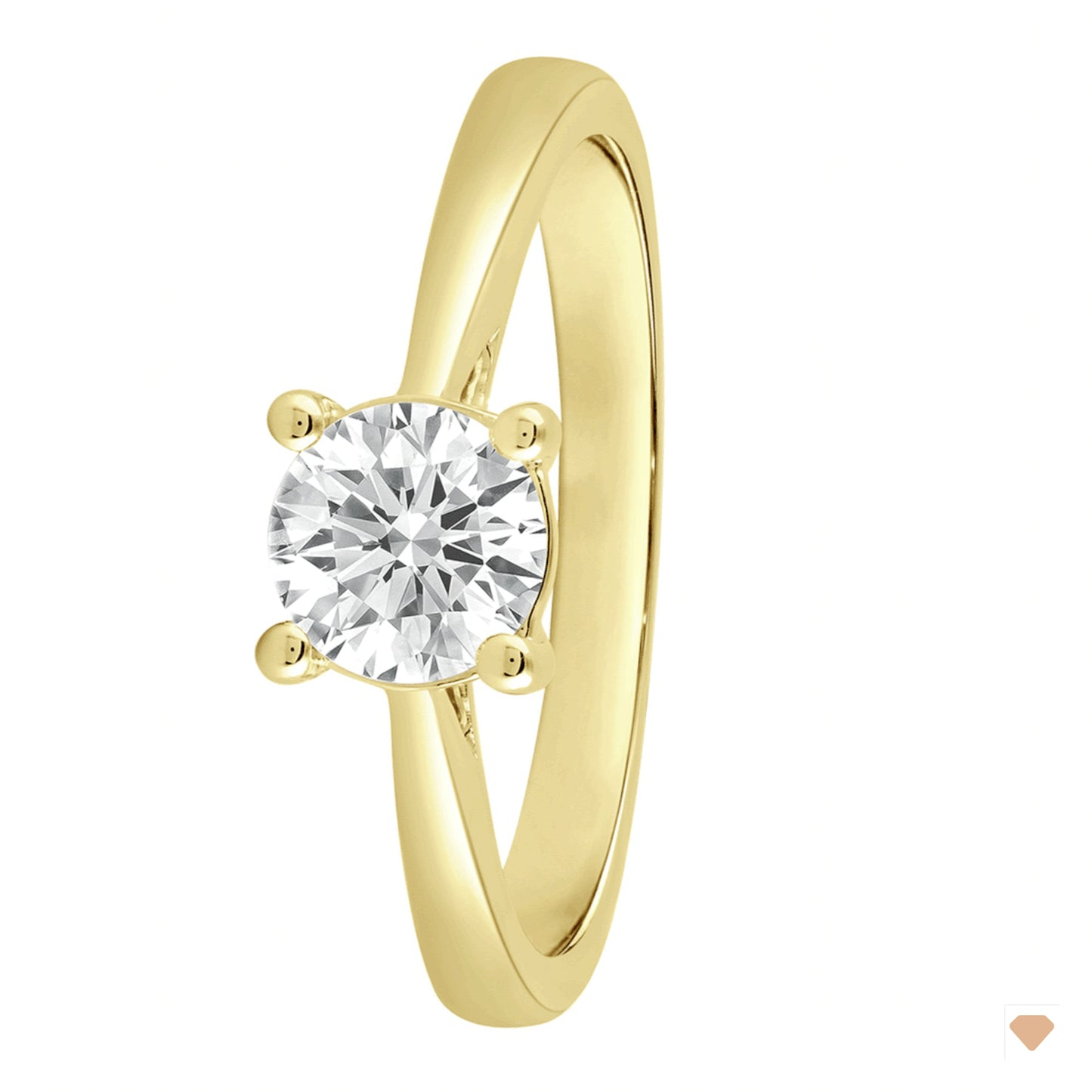 Labordiamant-Ring 0,75 Carat aus 585/- Gold mit IGI-Zertifikat