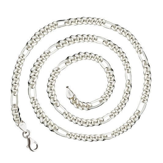 Figarokette 5mm 925/- Sterlingsilber 55cm