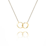 noën Closed necklace with pendant "mini 2" 925/- silver gold-plated