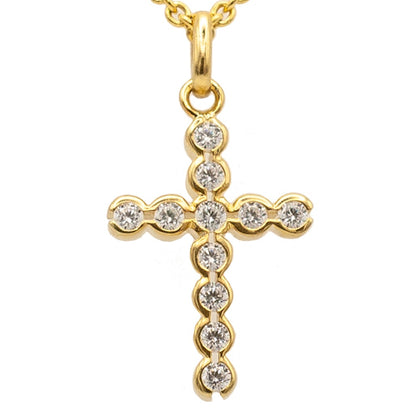 Anhänger Kreuz Gelbgold 333/- mit Zirkoniasteinen 24.3mm