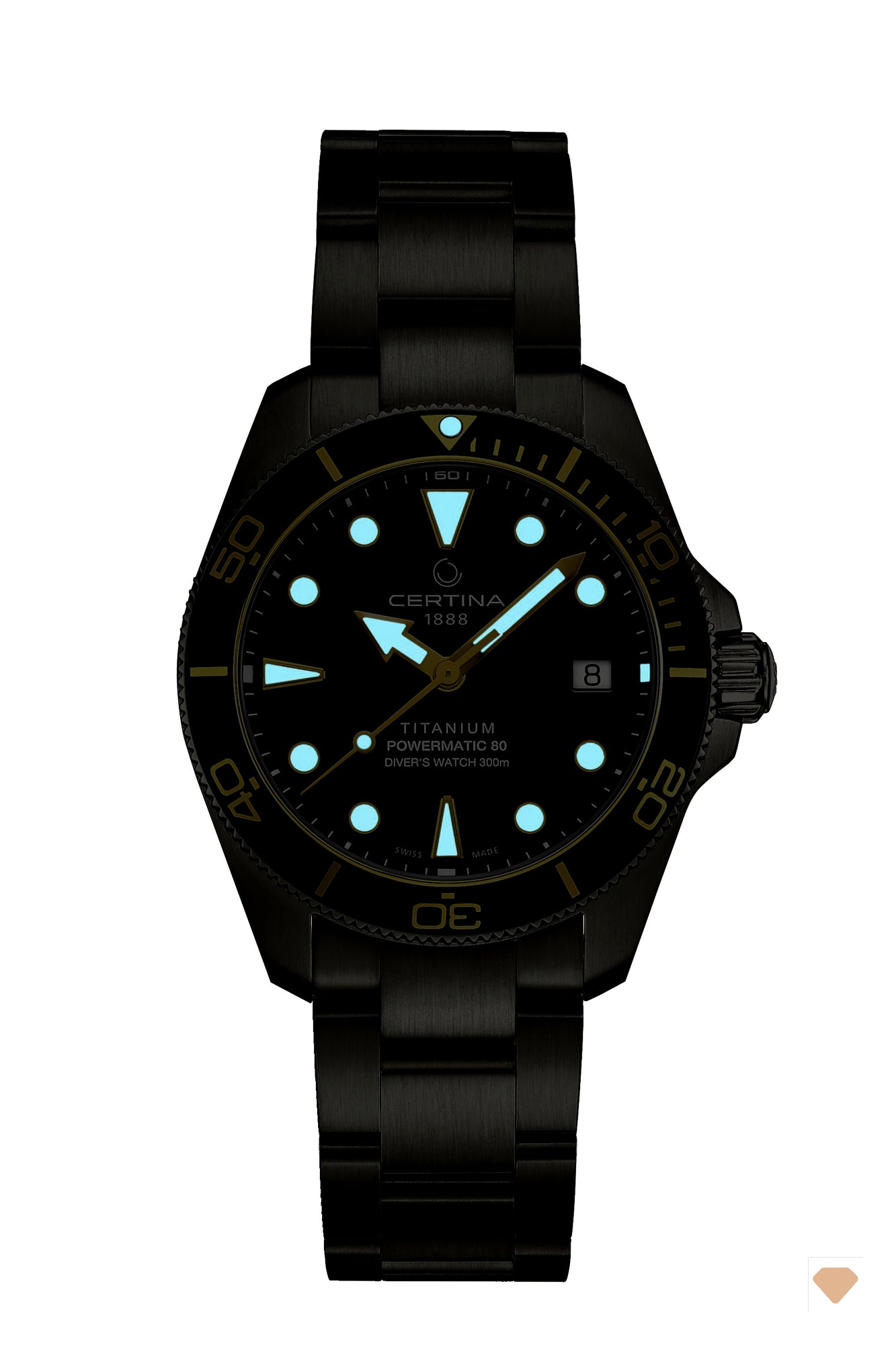 Certina DS Action Diver 38mm Powermatic 80 Titan C048.807.44.051.00