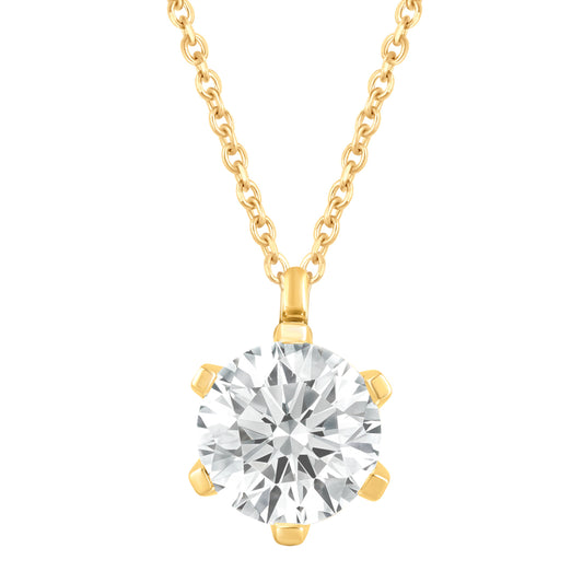 noën Sparkle Ring "medium" in 585/- gold with 6 diamonds
