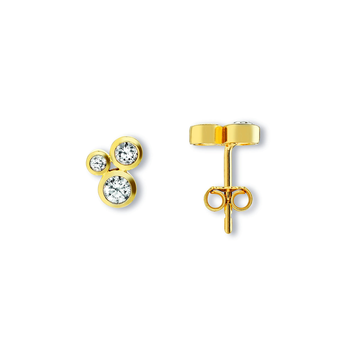 Ohrstecker Gelbgold 333/- mit Zirkoniasteinen