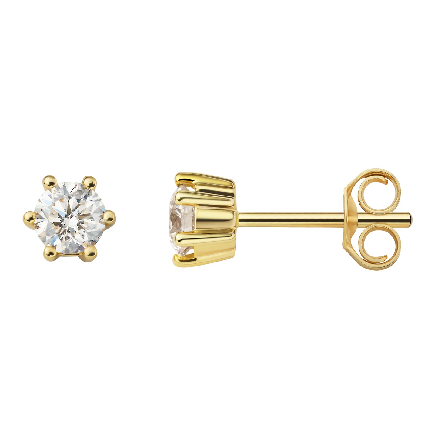 B-Diamonds Solitaire Stud Earrings
