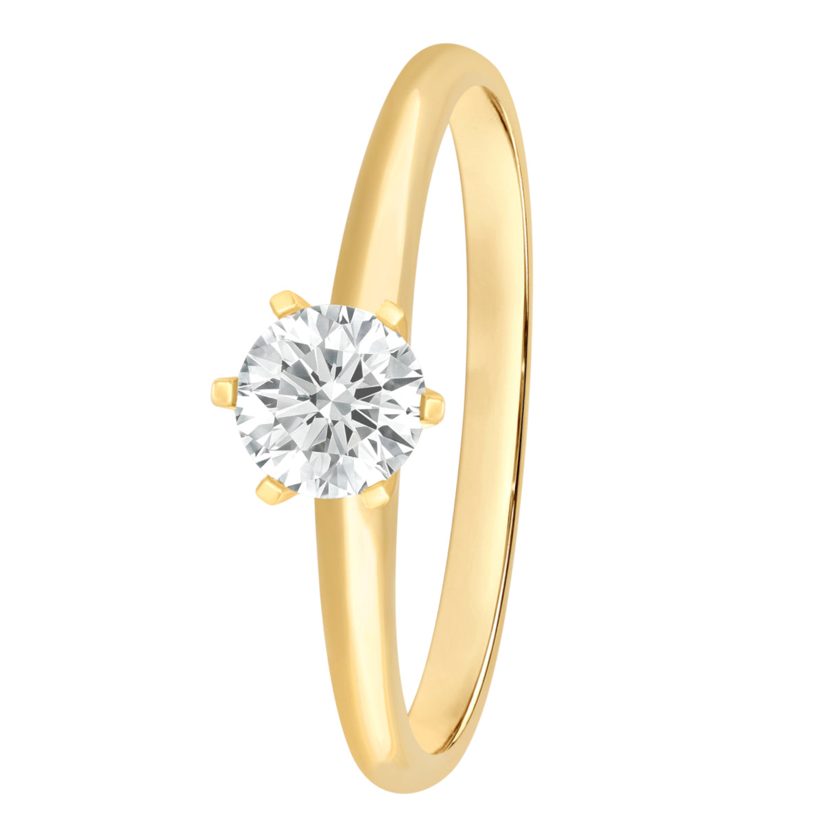 noën Sparkle Ring "medium" in 585/- gold with 6 diamonds