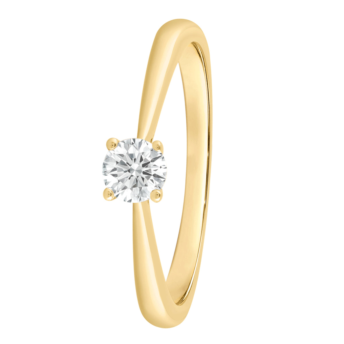 Verlobungs-Ring 0,25 Carat Labordiamant 585/- Gold mit IGI-Zertifikat
