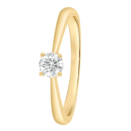 noën Sparkle Ring "medium" in 585/- gold with 6 diamonds