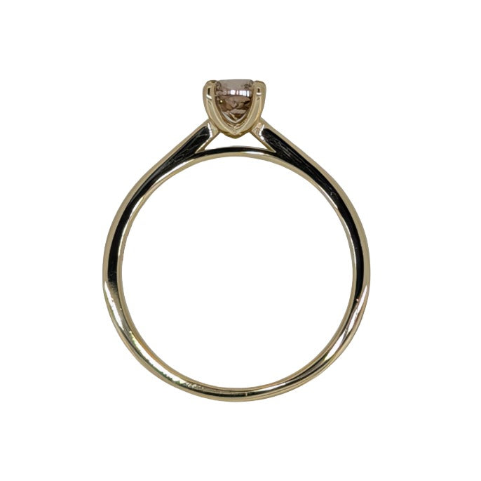 Verlobungs-Ring 0.4 Carat Diamant Cushioncut 585/- Gelbgold