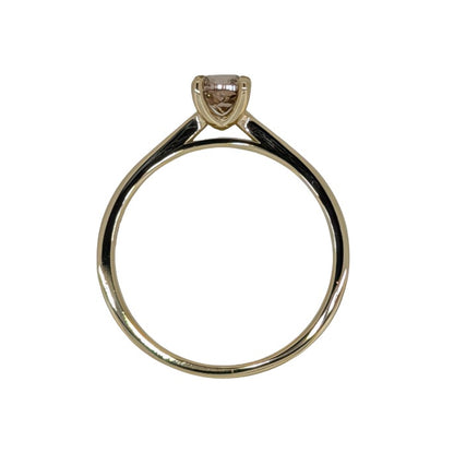 Verlobungs-Ring 0.4 Carat Diamant Cushioncut 585/- Gelbgold