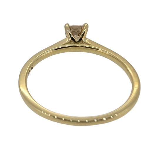 Verlobungs-Ring 0.4 Carat Diamant Cushioncut 585/- Gelbgold