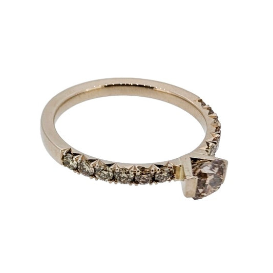 Verlobungs-Ring 0.76 Carat Diamanten 585/- Chamoisgold