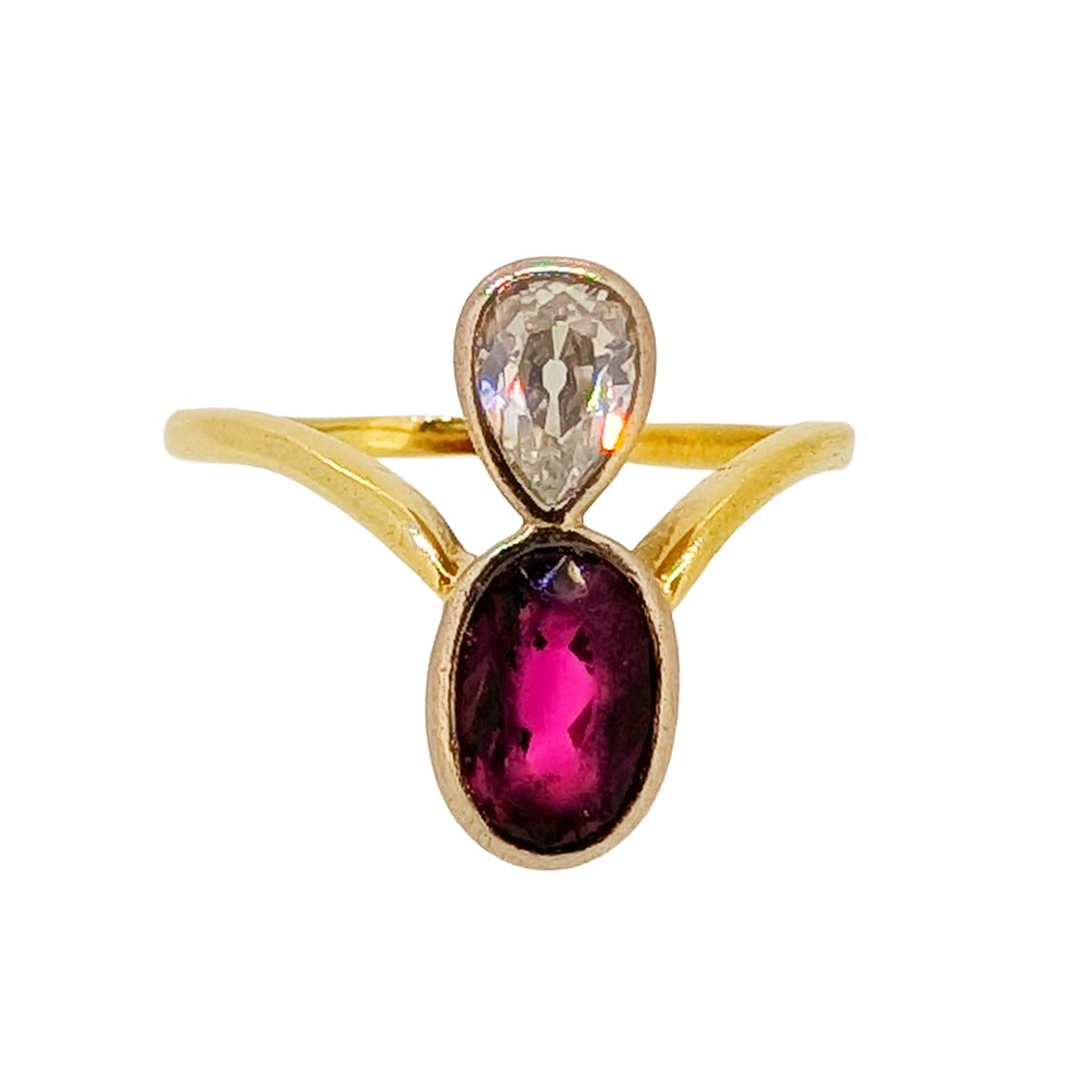 noën Sparkle Ring "medium" in 585/- gold with 6 diamonds