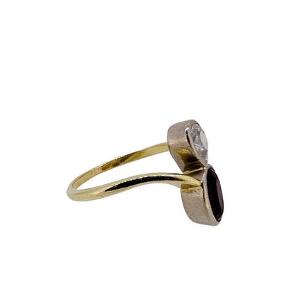 noën Sparkle Ring "medium" in 585/- gold with 6 diamonds