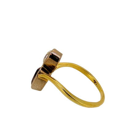 noën Sparkle Ring "medium" in 585/- gold with 6 diamonds