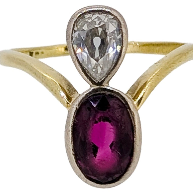 noën Sparkle Ring "medium" in 585/- gold with 6 diamonds