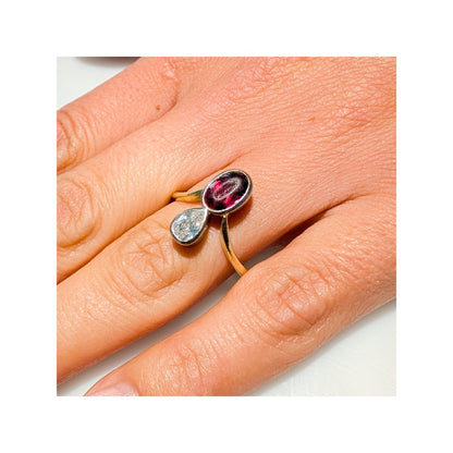 noën Sparkle Ring "medium" in 585/- gold with 6 diamonds
