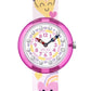 Flik Flak BOUNCING HEARTS FBNP223 Kinderuhr Textilband Pink Herzen