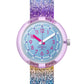 Flik Flak SHINE IN RAINBOW FPNP128 Kinderuhr buntes Band und Kristalle