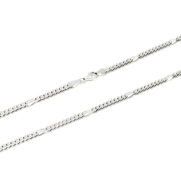 Figarokette 4mm 925/- Sterlingsilber 55cm