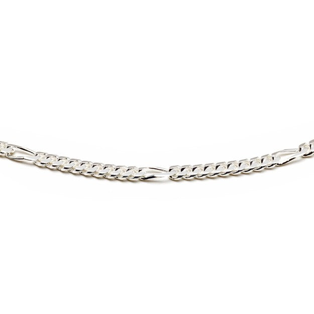 Figarokette 4mm 925/- Sterlingsilber 55cm