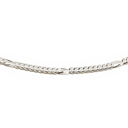 Figarokette 4mm 925/- Sterlingsilber 55cm