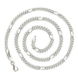 Figarokette 4mm 925/- Sterlingsilber 55cm