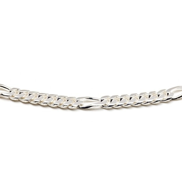 Figarokette 5mm 925/- Sterlingsilber 55cm