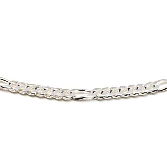 Figarokette 5mm 925/- Sterlingsilber 55cm