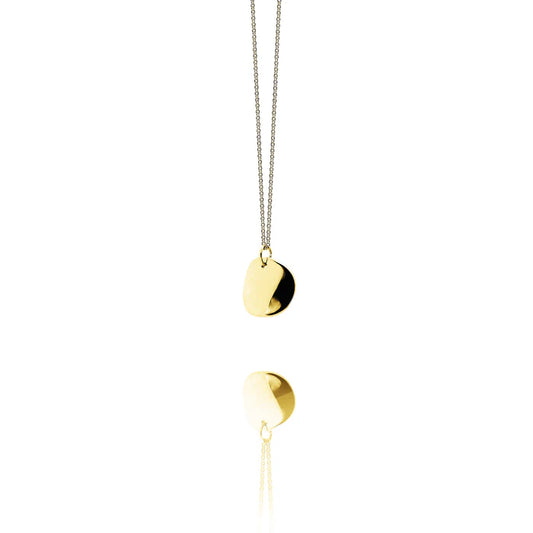 noën Closed necklace with pendant "circle mini" 925/- silver gold-plated