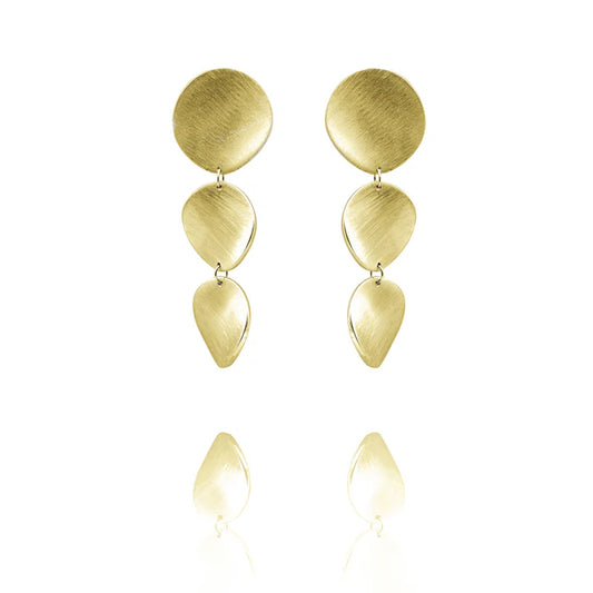 noën Closed earrings "big smal" 925/- silver gold plated
