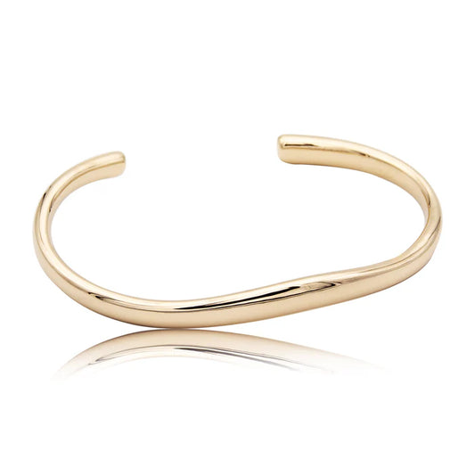 noën Closed bangle "medium" 925/- silver gold-plated