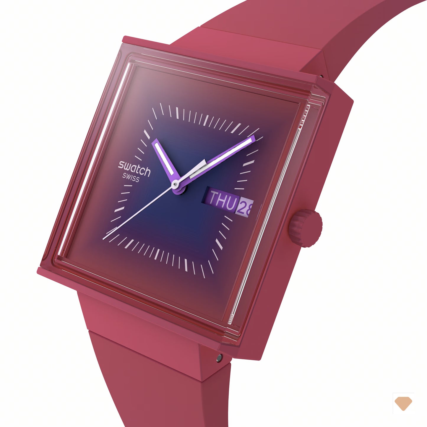 Swatch Squarely Berry SO34R700